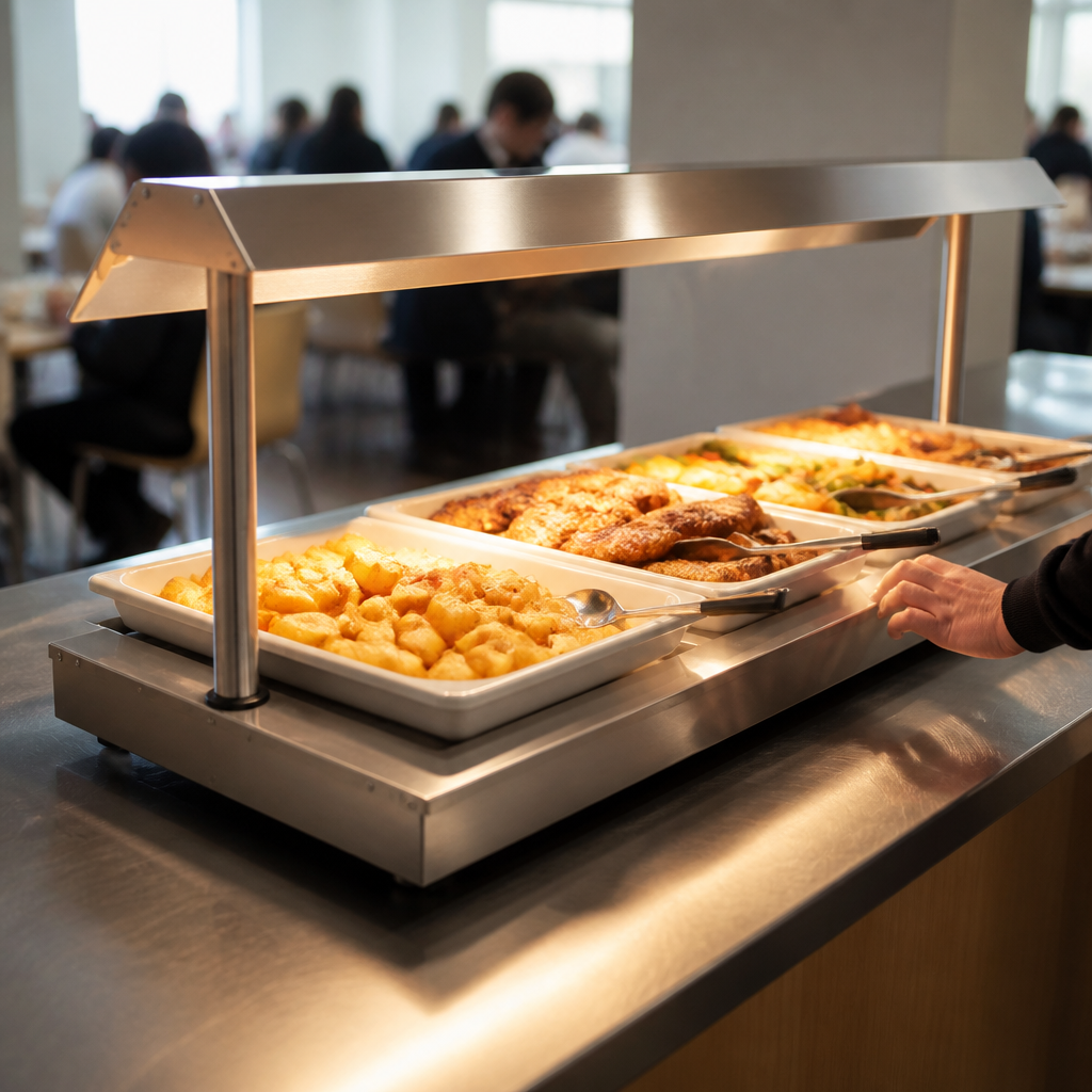 Commercial Electric Food Display Unit for 4 x 1/1 GN Pans