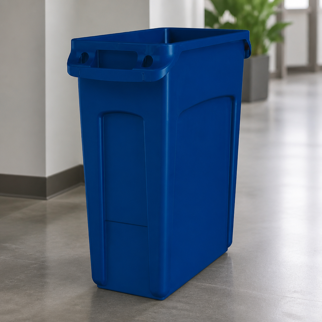 Commercial Kitchen Bin 60L Blue with Venting Channels