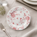 Commercial Vintage Prints Tea Plates 170mm Cranberry Rose 6 Pack