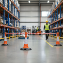 Premium 75CM High-Performance Twist Road Cone - Durable Orange Safety Marker for Traffic Management