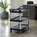 Commercial Utility Trolley 135kg Capacity Black Polypropylene