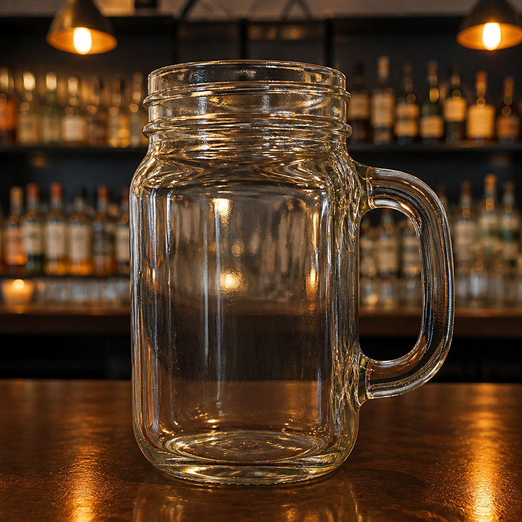 Commercial handled mason jars 430ml for milkshakes, 24 pack