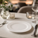 Commercial Pure White Wide Rim Plates 170mm - 24 Pack