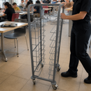 10-Shelf Commercial Tray Clearing Trolley for Catering Use