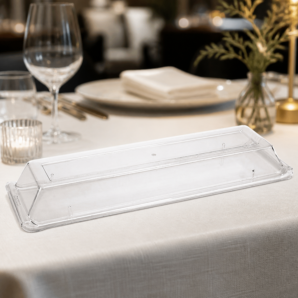 Clear Plastic Tray Covers 460 x 100mm 2 Pack