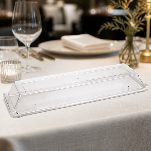 Clear Plastic Tray Covers 460 x 100mm 2 Pack