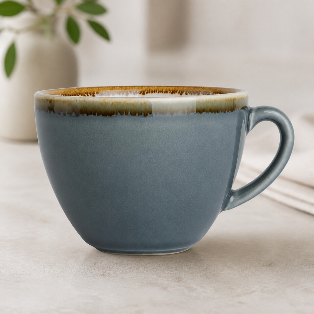 Commercial Cappuccino Cups 230ml Ocean 6 Pack Vitrified Hotelware