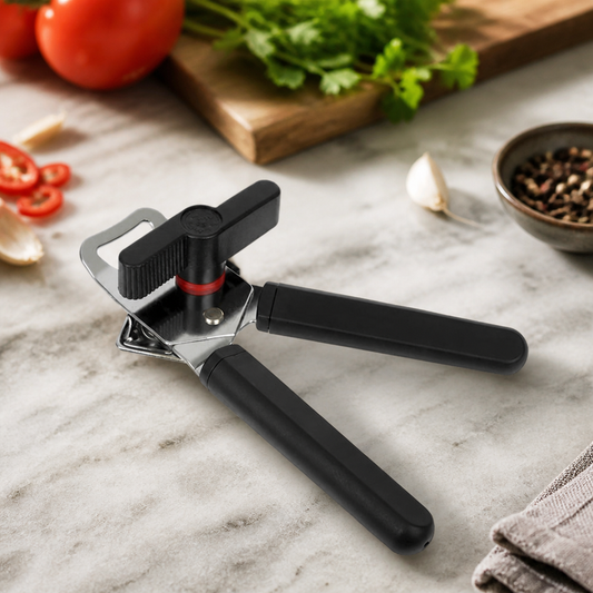 Commercial can opener with integral bottle opener 185mm