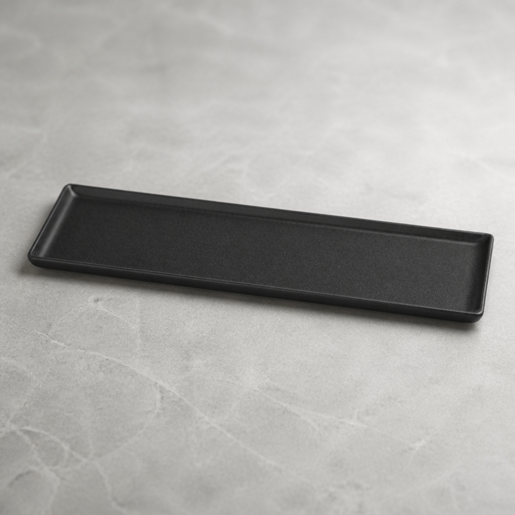 Commercial Melamine Trays 150x560mm Black Sparkle 4 Pack