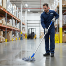 Premium Lightweight Aluminium Mop Handle with Push-Fit Design - 54" Length for Easy Mop Head Attachment