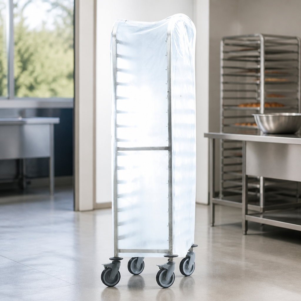 Disposable Clear Polyethylene Cover for 1/1 Racking Trolley 300 Pack