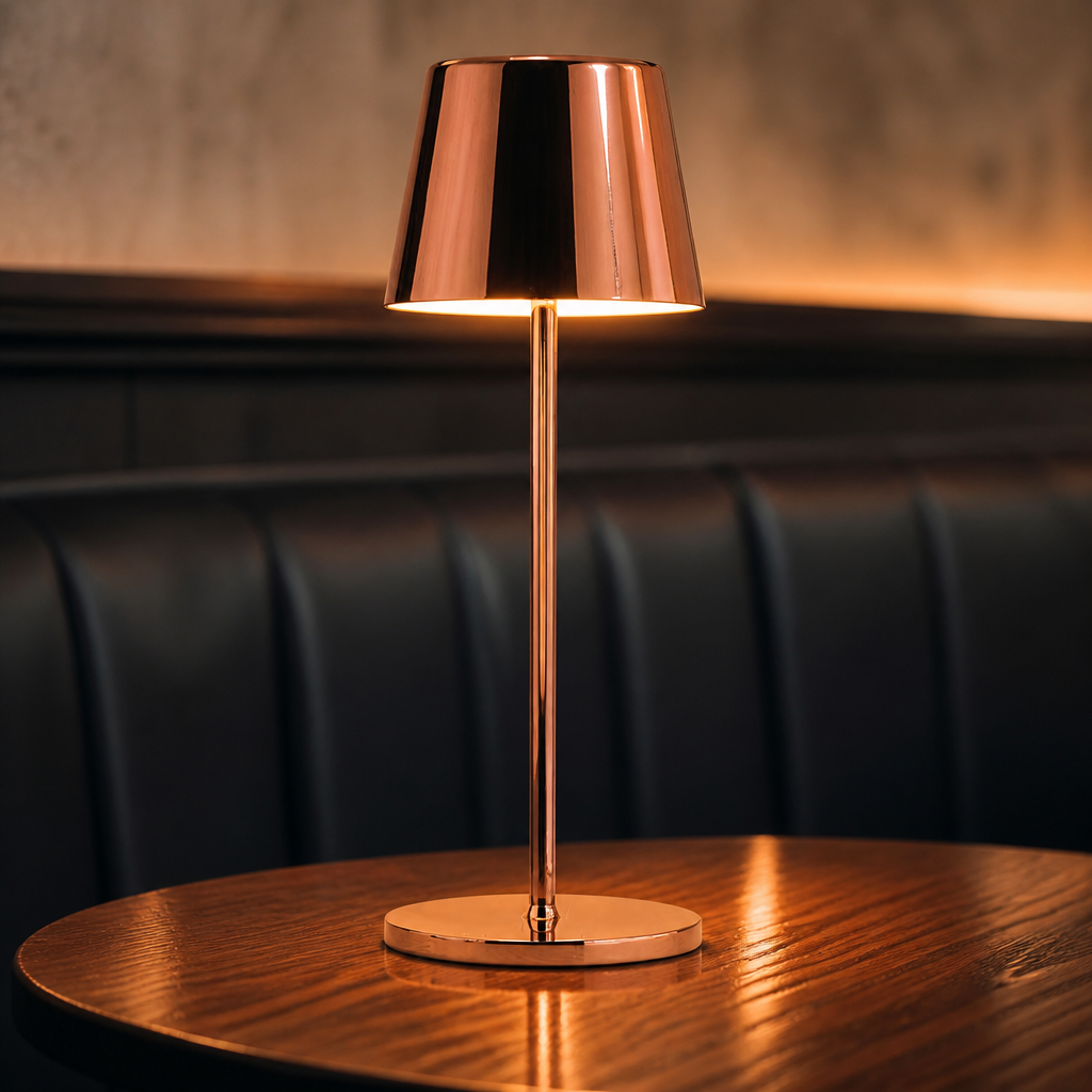 Cordless LED Table Lamp 320mm Copper - Pack of 6