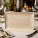 Commercial Vitrified China Rectangle Plate 270mm Sandstone 6 Pack