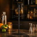 Commercial Cocktail Glass Tree Rack for 12 Glasses Black