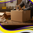 Premium Eco-Friendly Kraft Paper Tape - Self-Adhesive, 48mm x 50m - Strong & Durable for Packaging
