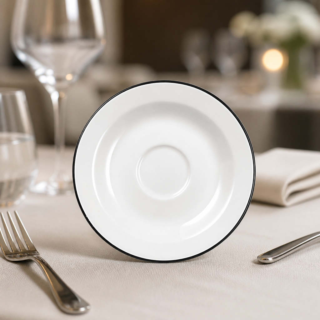 Commercial 150mm Fine China Saucers 24 Pack