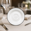 Commercial 150mm White Fine China Saucers 24 Pack