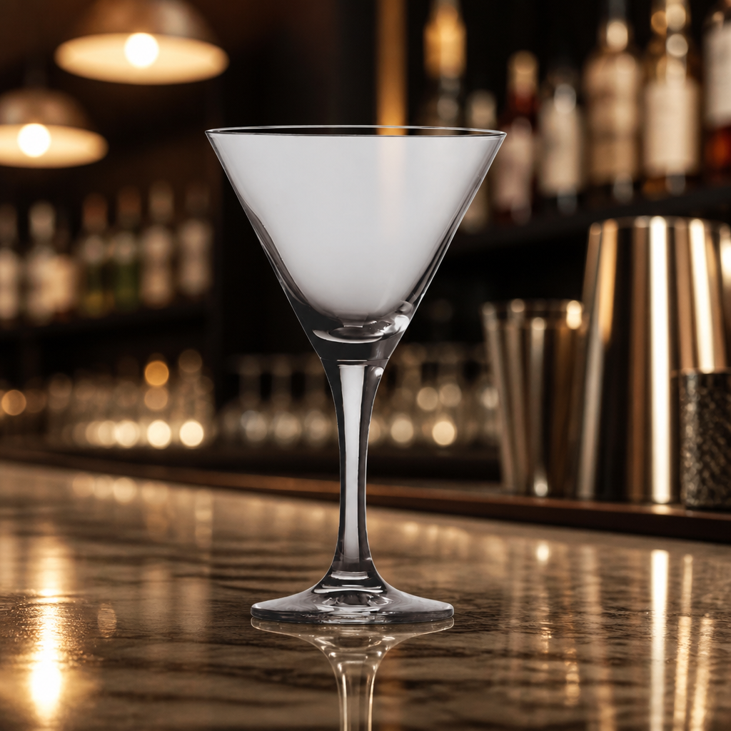 Commercial Crystal Martini Glasses 275ml - 6 Pack
