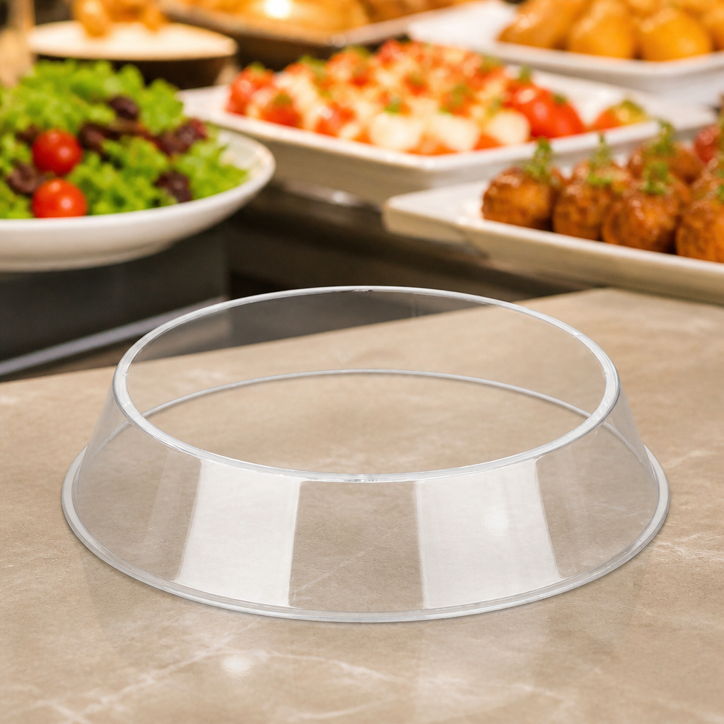 Polycarbonate Plate Cover Ring 215mm Diameter for food service