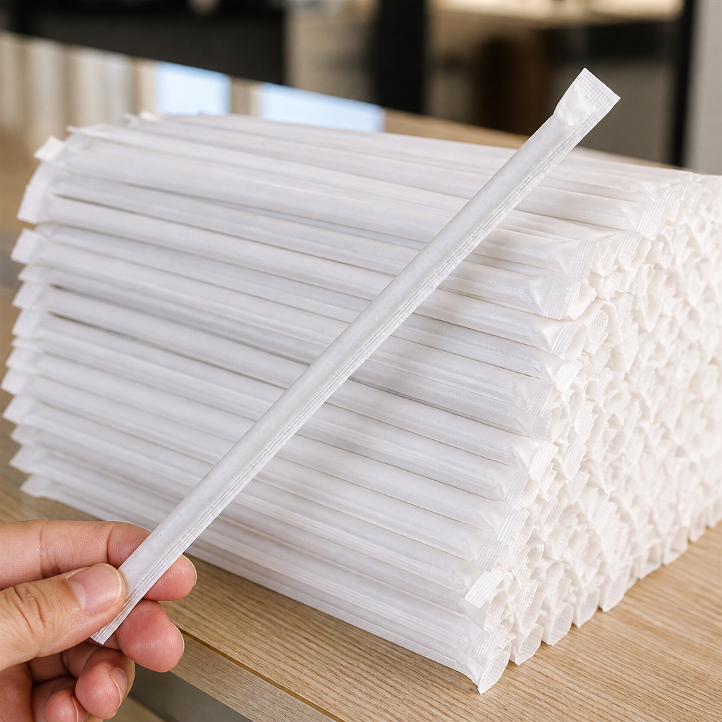 Compostable Paper Straws Individually Wrapped 250 Pack