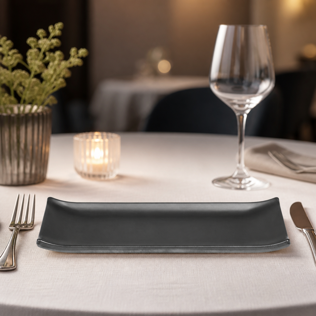 Large Commercial Melamine Rectangular Plates 263mm - 4 Pack