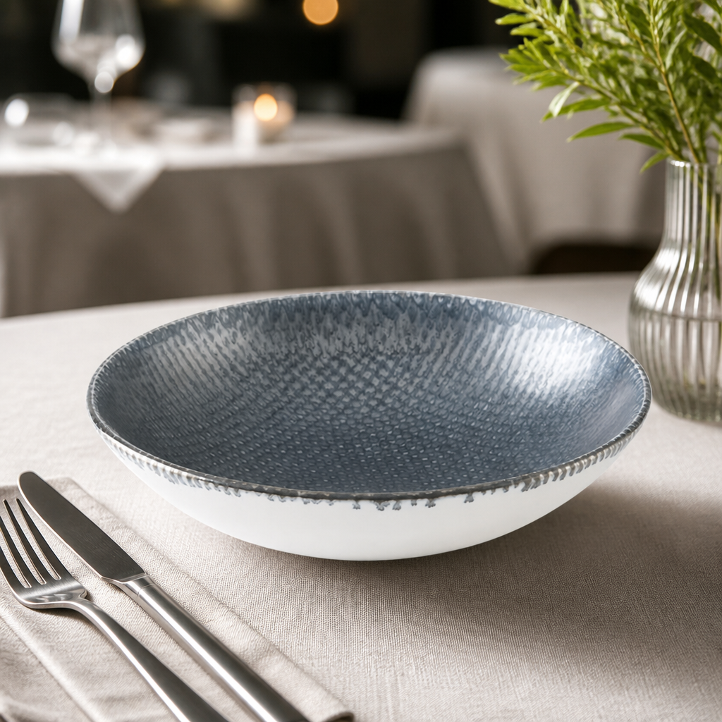 Commercial Coupe Bowls 247mm Blue Super Vitrified Ceramic 12 Pack