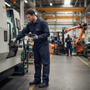 Premium Heavy Duty Polycotton Coverall with Multiple Pockets and UV Protection - High-Quality Professional Grade for Industrial and Commercial Appl...