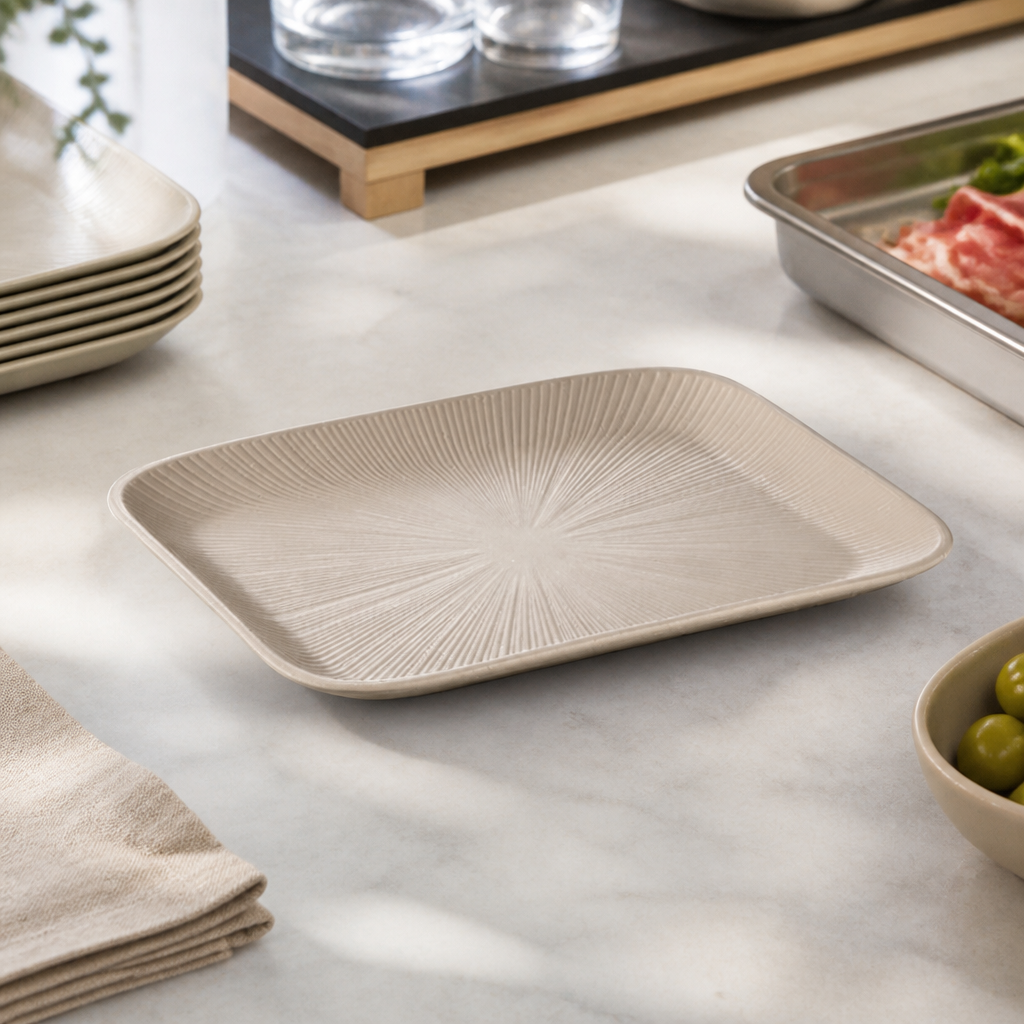 Commercial GN 1/2 Tray Sand 325x265mm Durable Melamine
