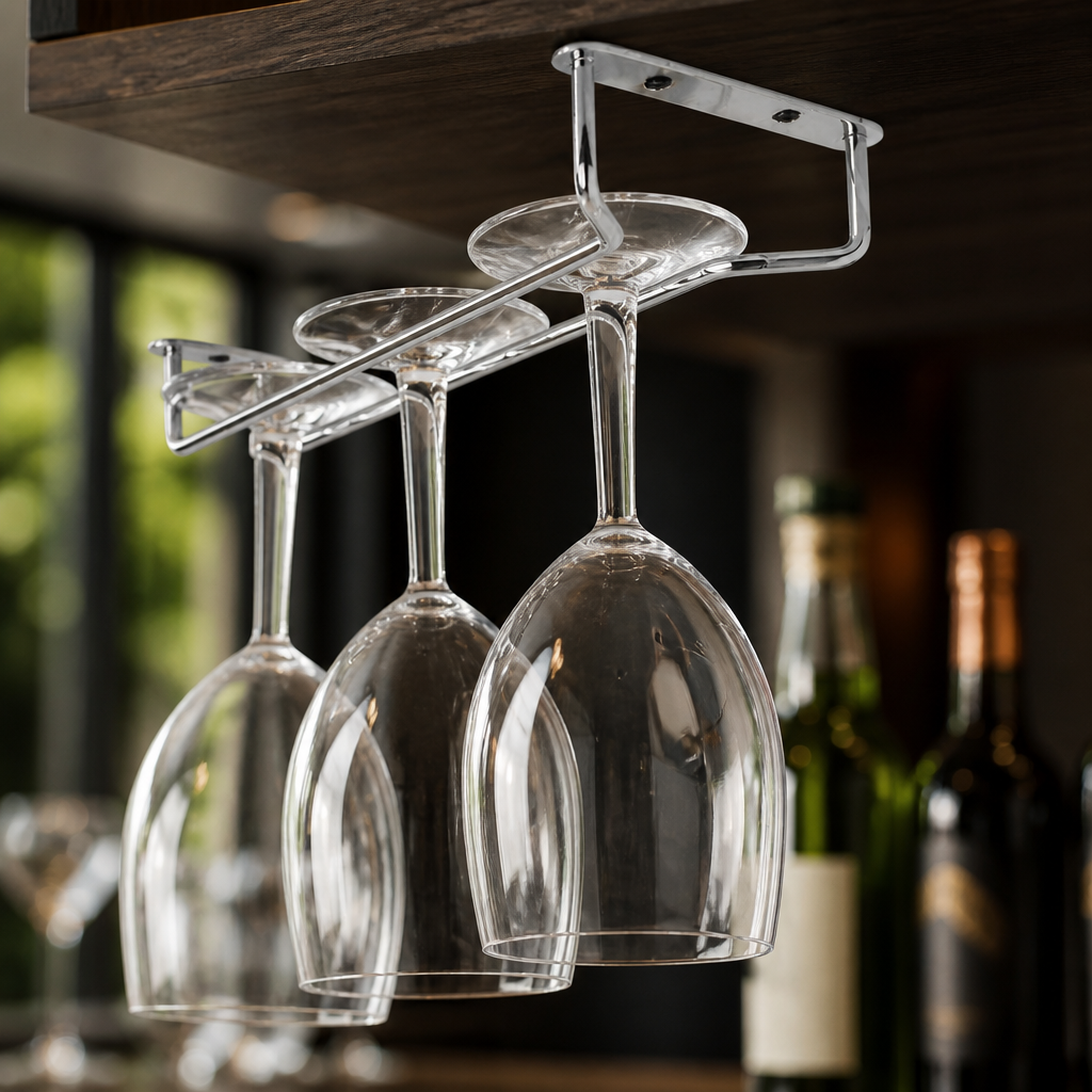 Commercial Wine Glass Rack 254mm Stainless Steel Storage Solution