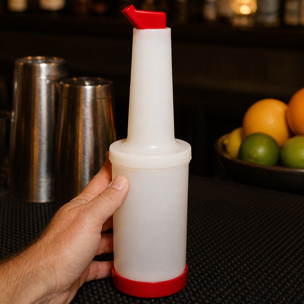 Commercial 946ml Red Spirit And Juice Pourer with Removable Spout