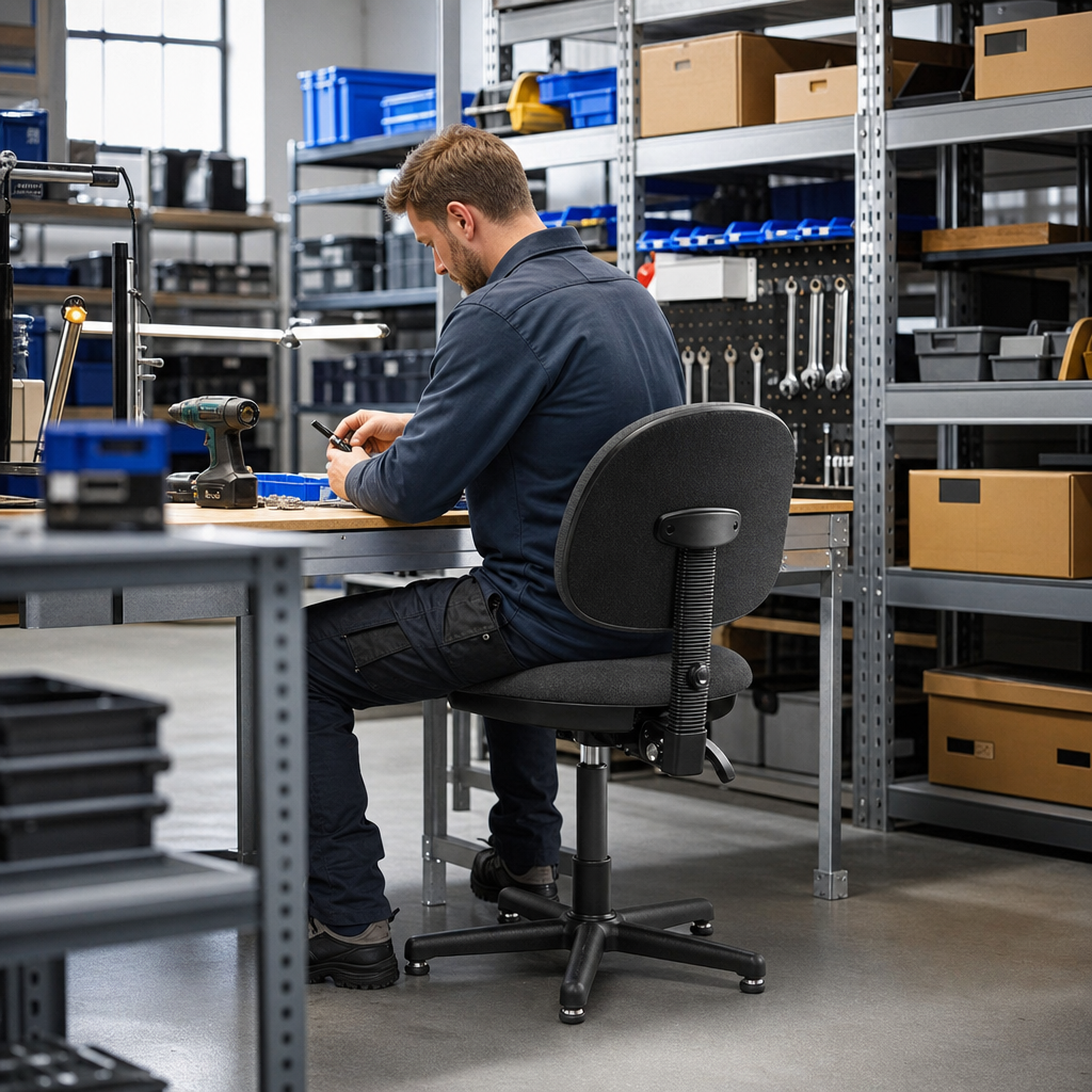 Fabric Anti-Static Workshop Chairs with Height Adjustment