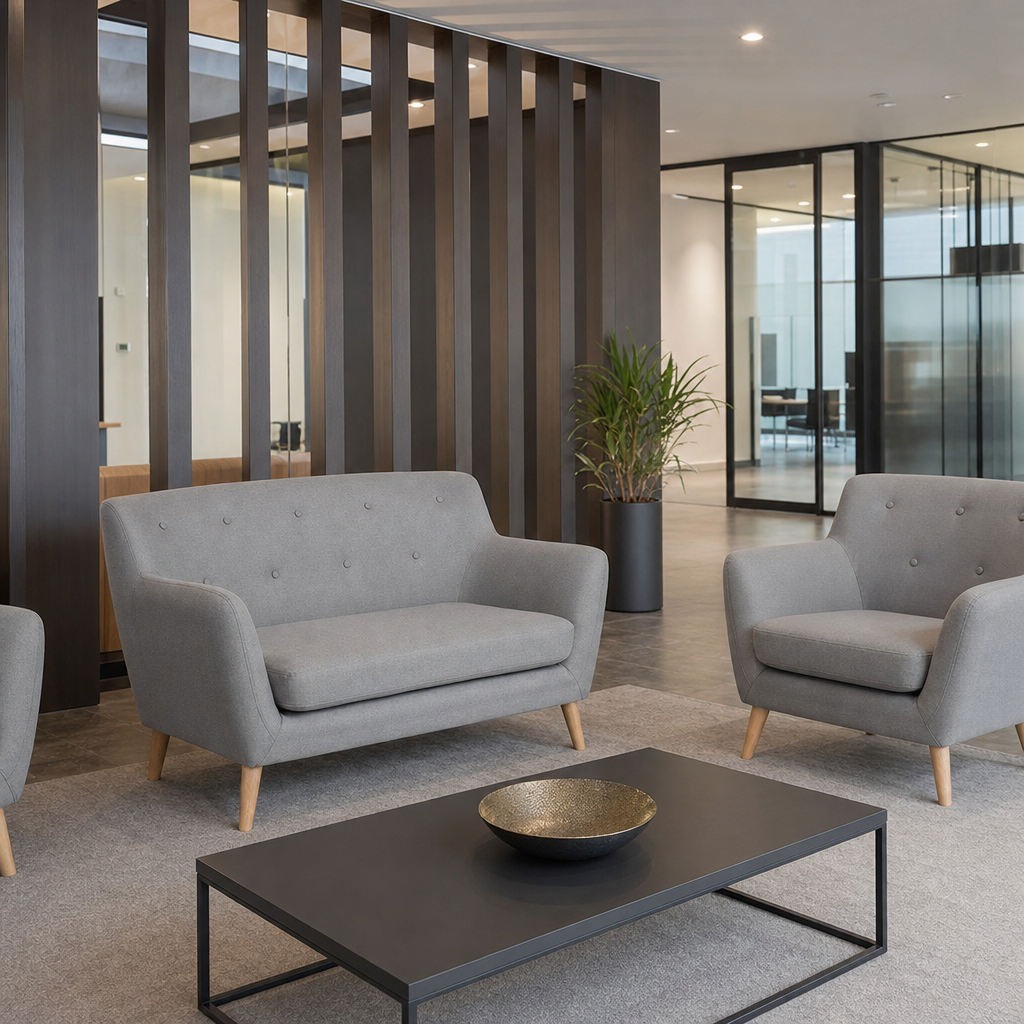 Fabric Reception Sofa in Two and Three Seater Options