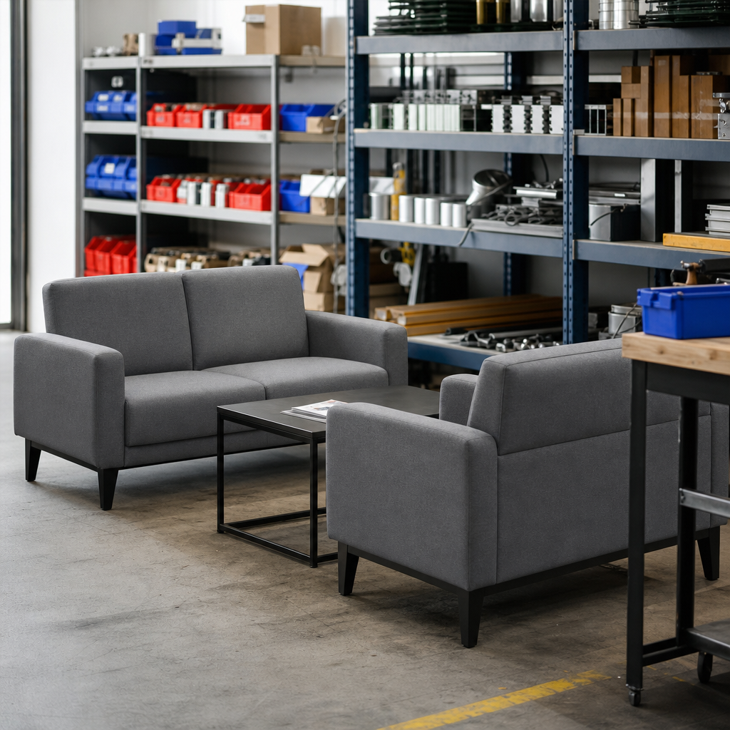 Fabric Reception Sofa in Two and Three Seater Options