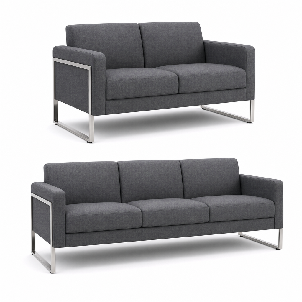 Fabric Reception Sofa in Two and Three Seater Options