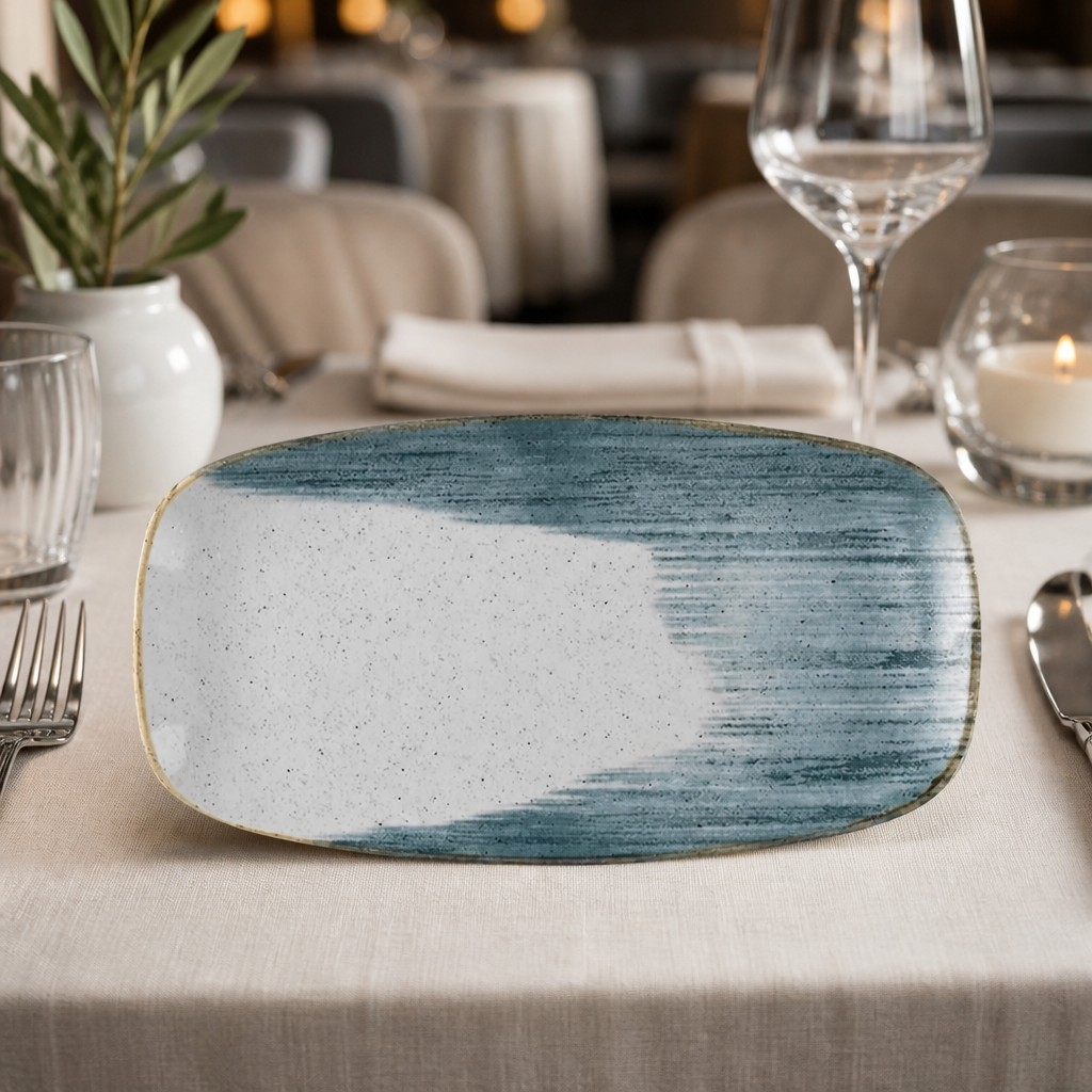Commercial Chefs Oblong Plate in Blueberry 355x189mm