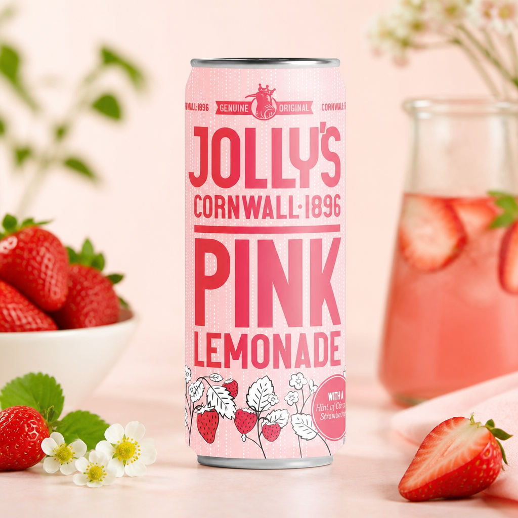 250ml Commercial Cornish Pink Lemonade Cans 24 Pack
