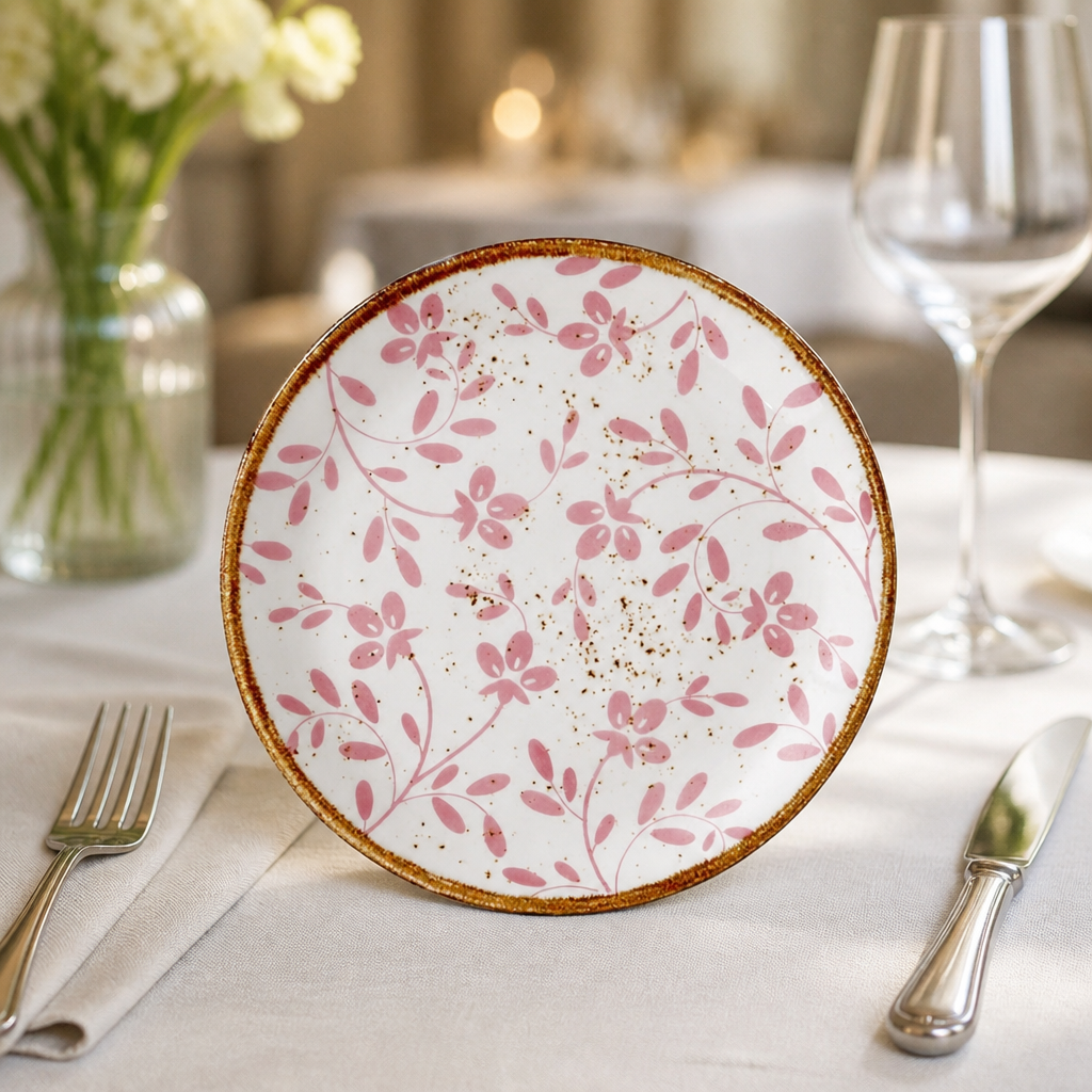 Commercial Coupe Plates 153mm Pink - 12 Pack