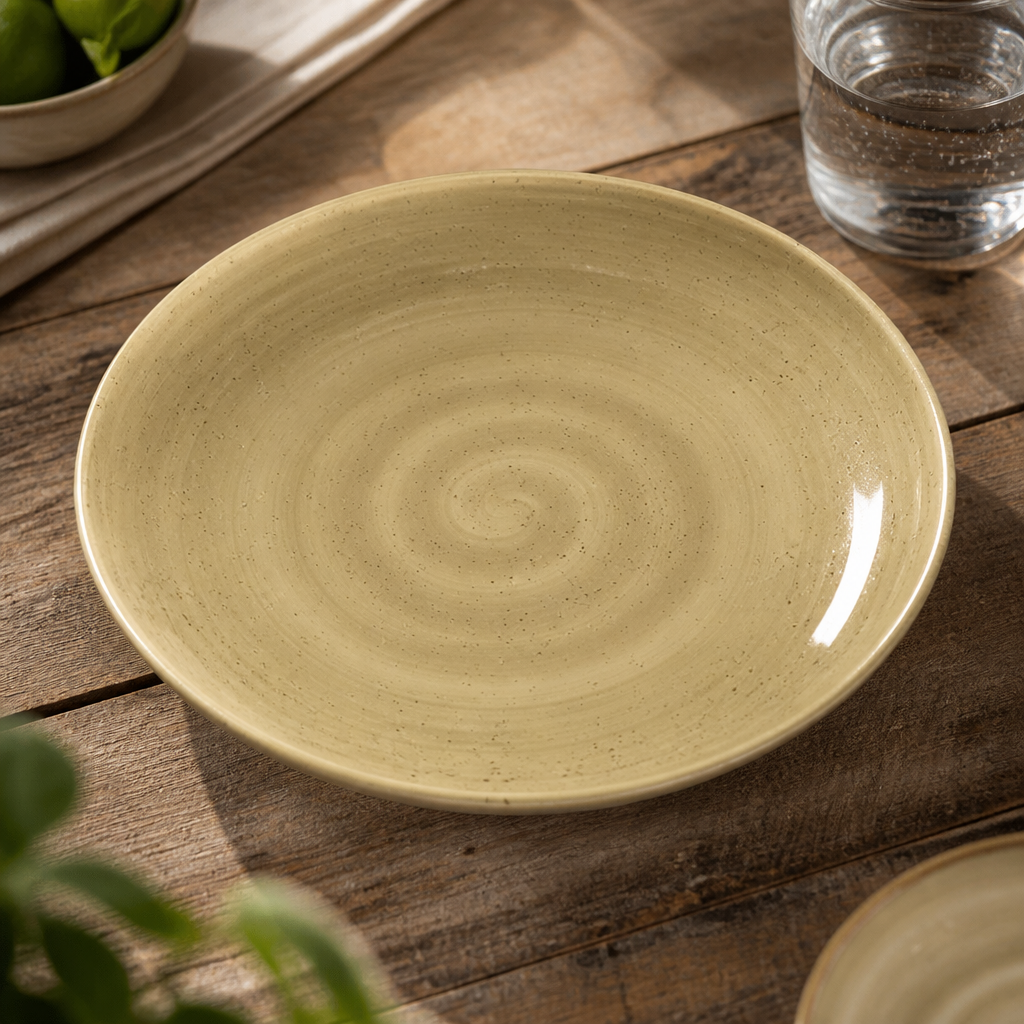 Commercial Coupe Plates 252mm Dijon Yellow - 12 Pack