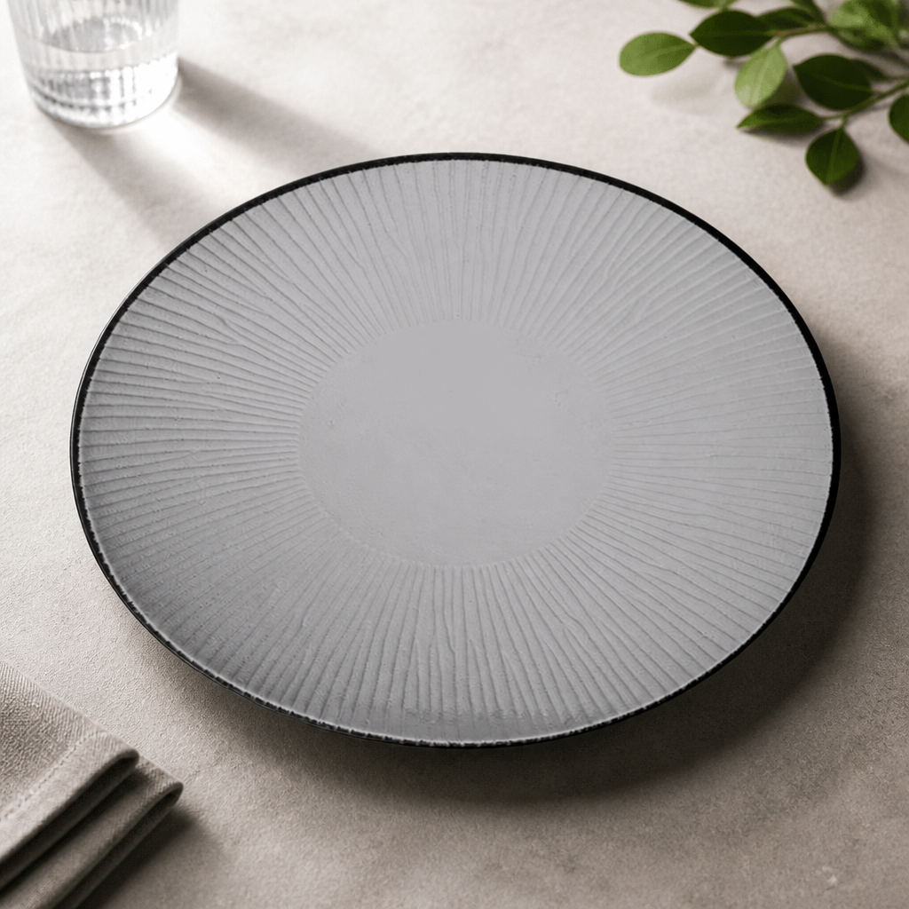295mm Round Charger Plates - 6 Pack - Commercial Glass Dinnerware
