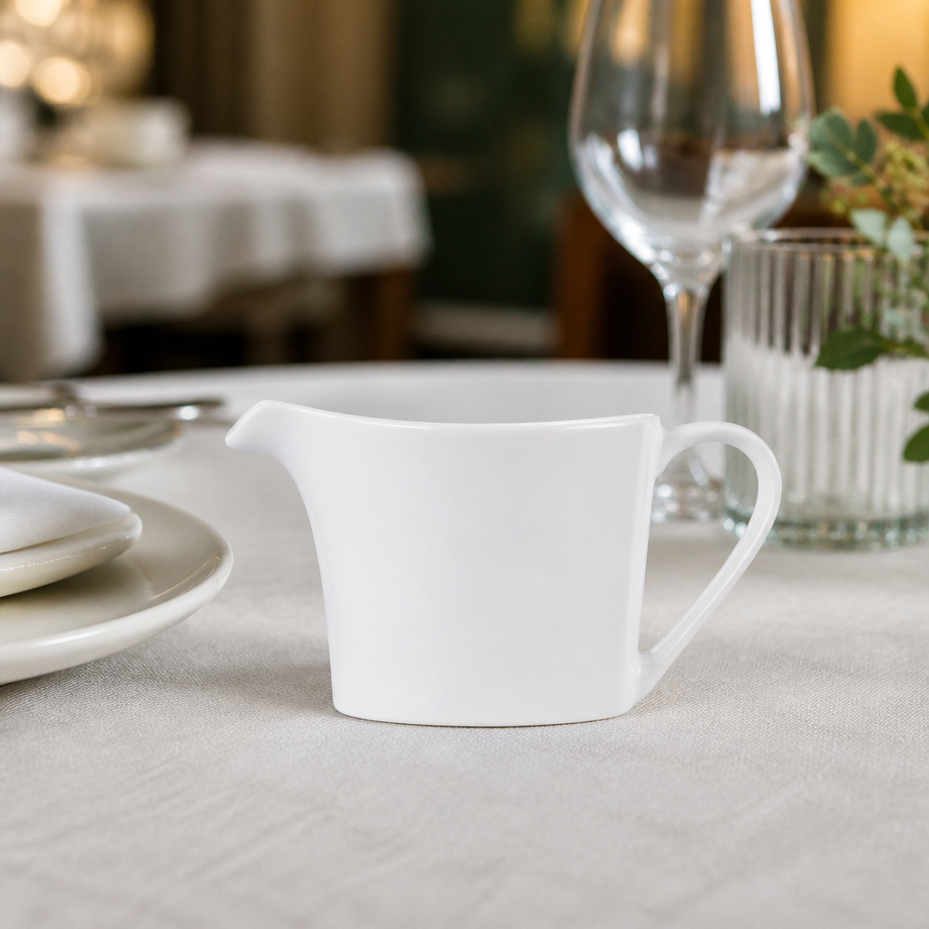 Commercial Porcelain Jugs 142ml for fine dining - 6 pack