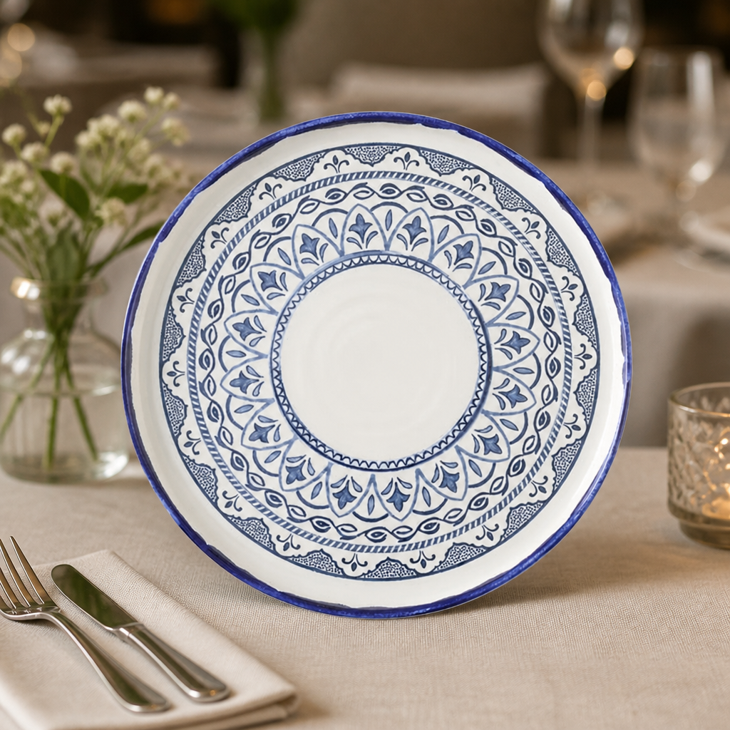 Commercial 254mm Walled Plates Set for Mediterranean Dishes