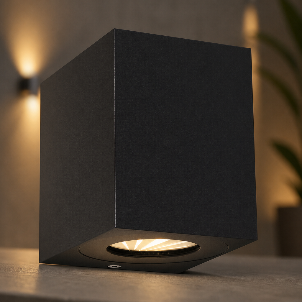 Commercial Outdoor Wall Light in Seaside Black