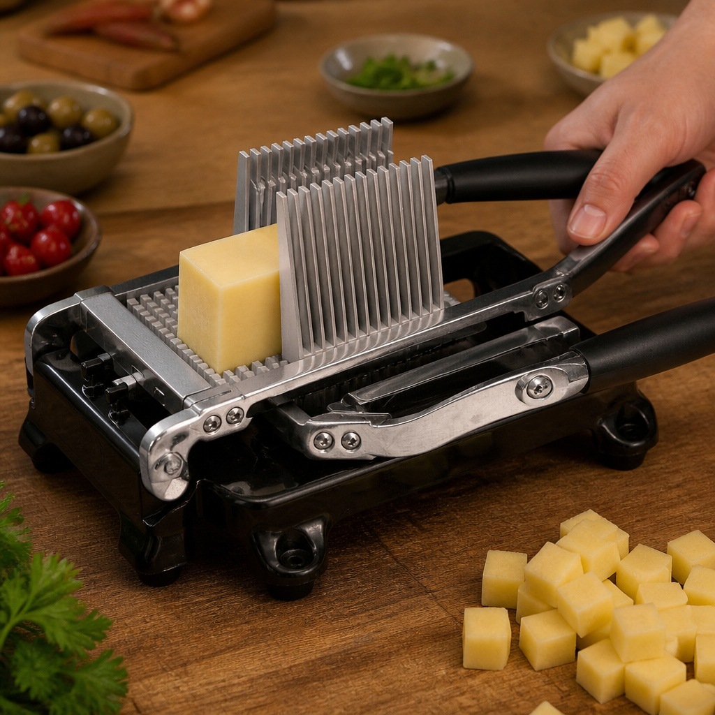 Commercial Cheese Dicer for 8/16mm cheese cubes in black
