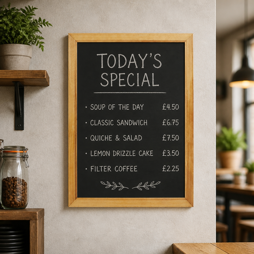 Commercial Wall Mounted Chalkboard 600 x 800mm Display Board