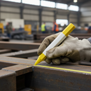 Premium Yellow Marking Crayon Pack of 12 - Ideal for Timber and Metal Surfaces - High-Quality Professional Grade for Industrial and Commercial Appl...