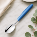 Commercial Stainless Steel Tablespoons 12 Pack Blue Handles