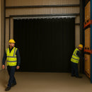 PVC Strip Curtain 400mm – Swivel Hinge, 100% Overlap Linear Metre