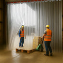 Ribbed PVC Strip Curtain 400mm – Swivel Hinge, 100% Overlap