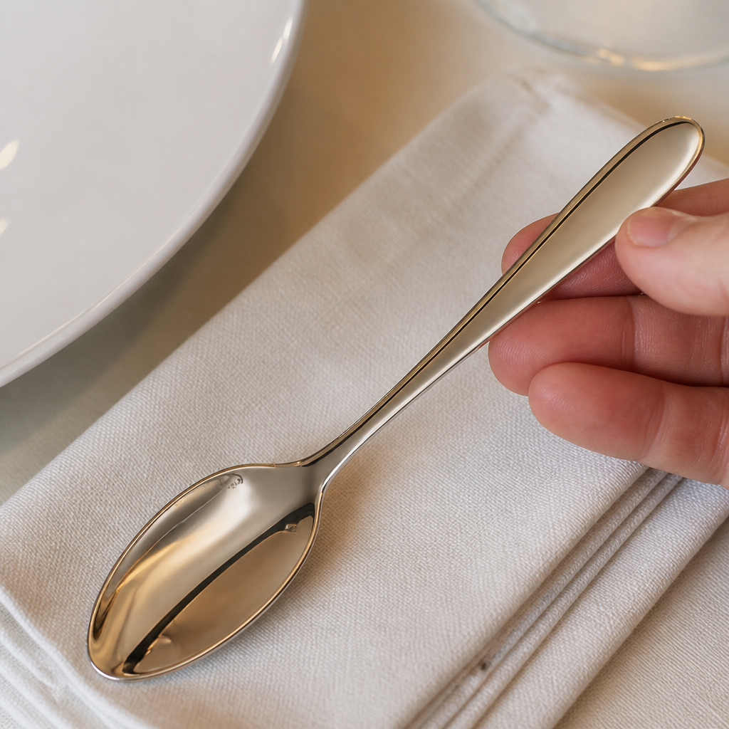 Commercial Dessert Spoon 185mm stainless steel 12 pack