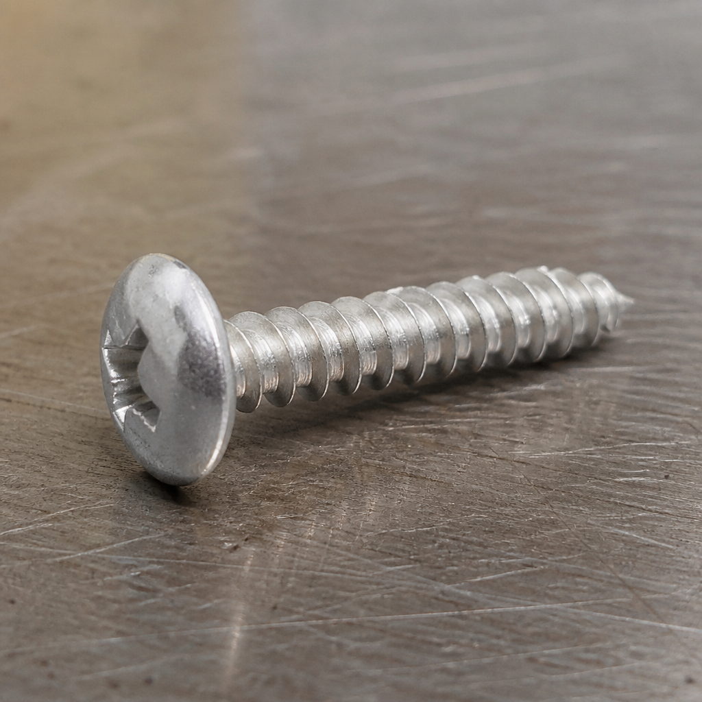 Commercial stainless steel screws for food merchandiser parts